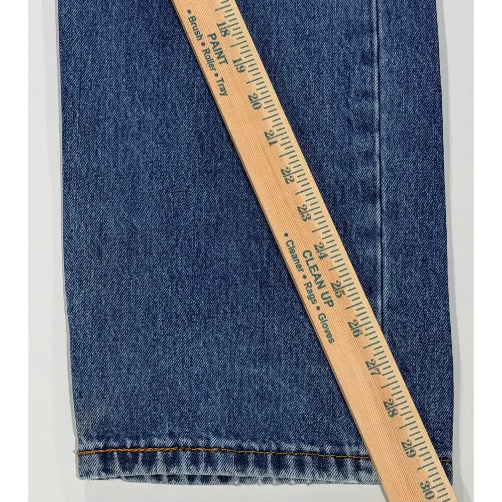 Levi's 505 Jeans Men's 38x30 Reg Fit Straight Leg Medium Wash Blue 100%‎ Cotton